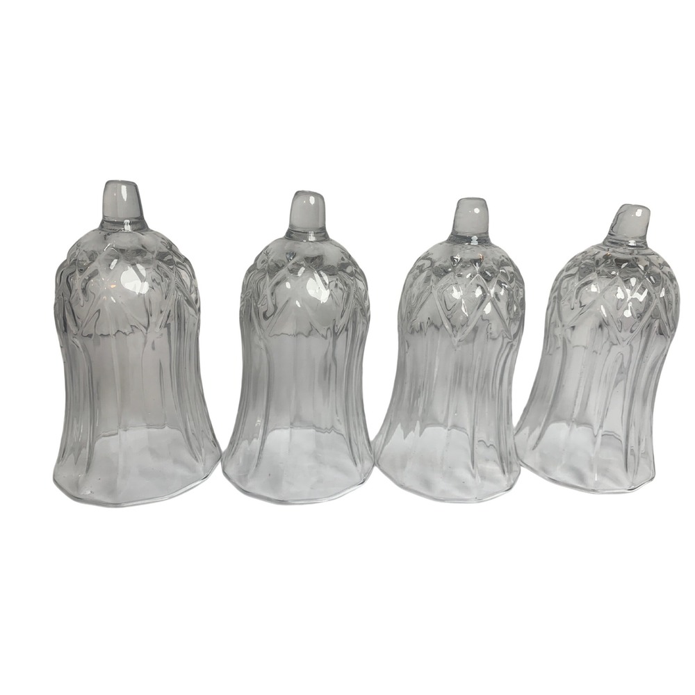 Vintage Home Interiors Clear Glass Tulip Peg Votive Candle Holder Diamond Cut